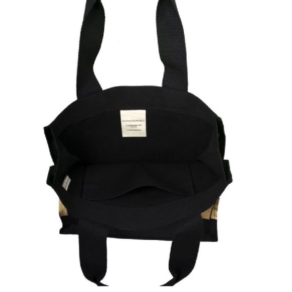 Barns and noble Black Canvas Tote - Picture 3 of 9